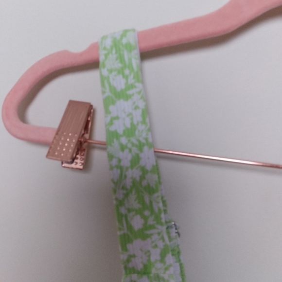 Xhilaration 90s Aesthetic Green and White Floral Print Tie Back Bikini Top - Picture 4 of 10